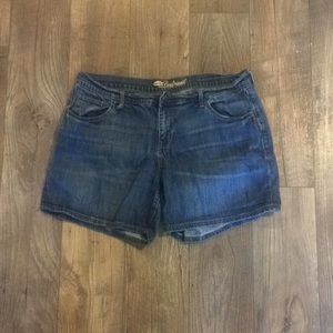 Boyfriend style jean shorts